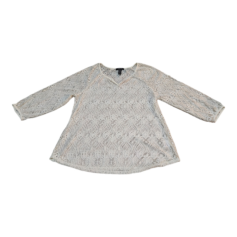 Style & Co. Crochet Long Sleeve Top XL